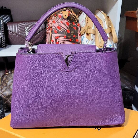 Louis Vuitton Purple Taurillon Leather Capucines MM - Picture 1 of 15